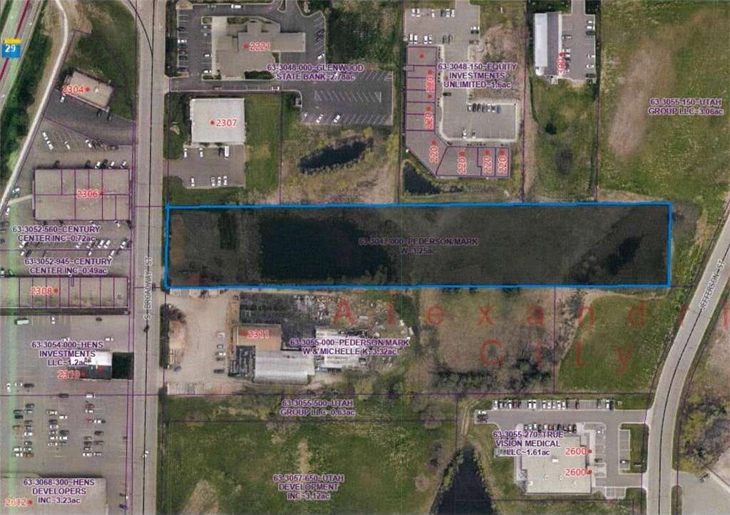 3.25 Acres of Commercial Land for Sale in Alexandria, Minnesota