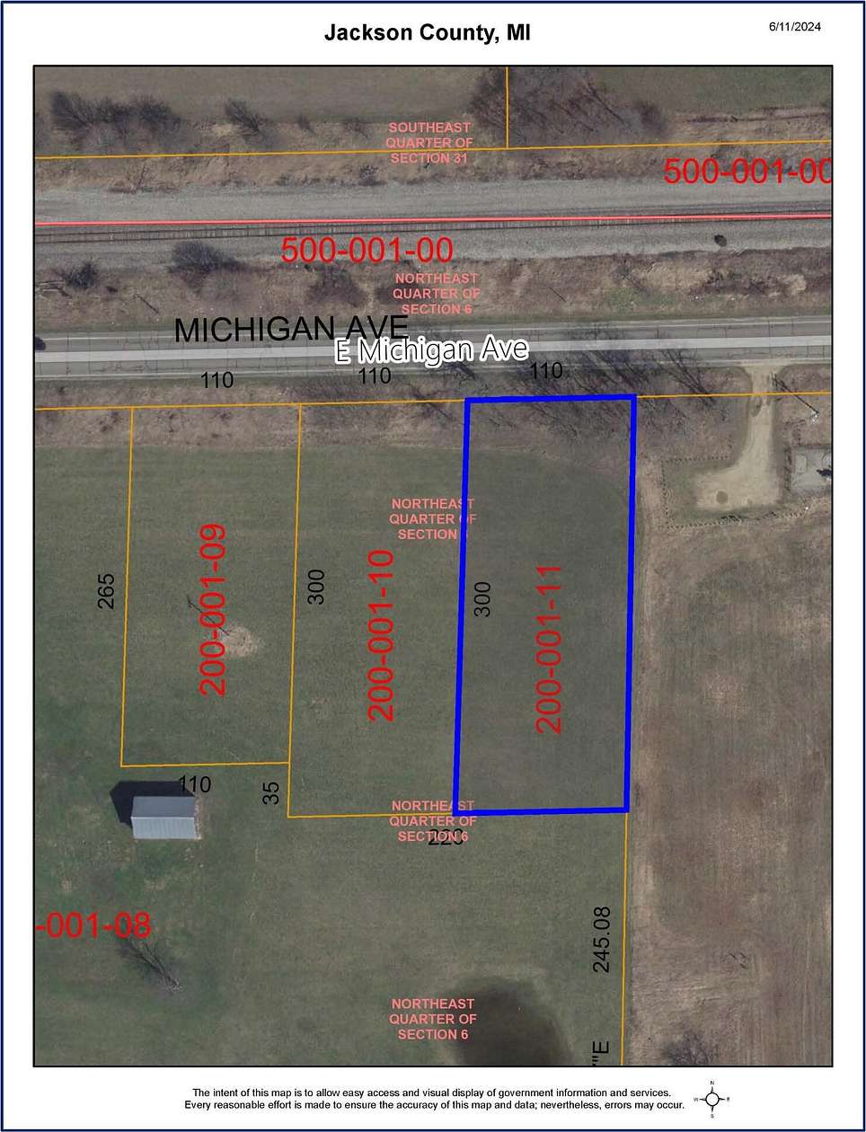 0.76 Acres of Residential Land for Sale in Grass Lake, Michigan