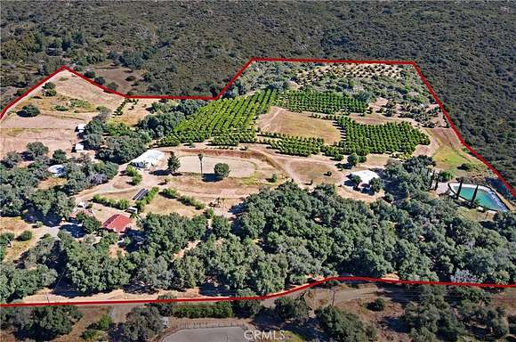 33.38 Acres of Agricultural Land with Home for Sale in Escondido, California