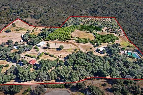 33.38 Acres of Agricultural Land with Home for Sale in Escondido, California