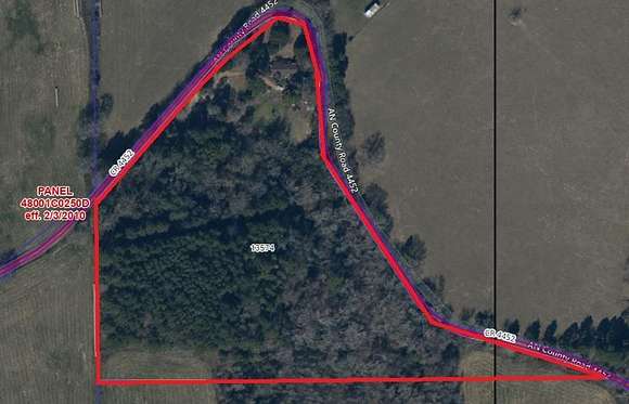 12.694 Acres of Land with Home for Sale in Palestine, Texas