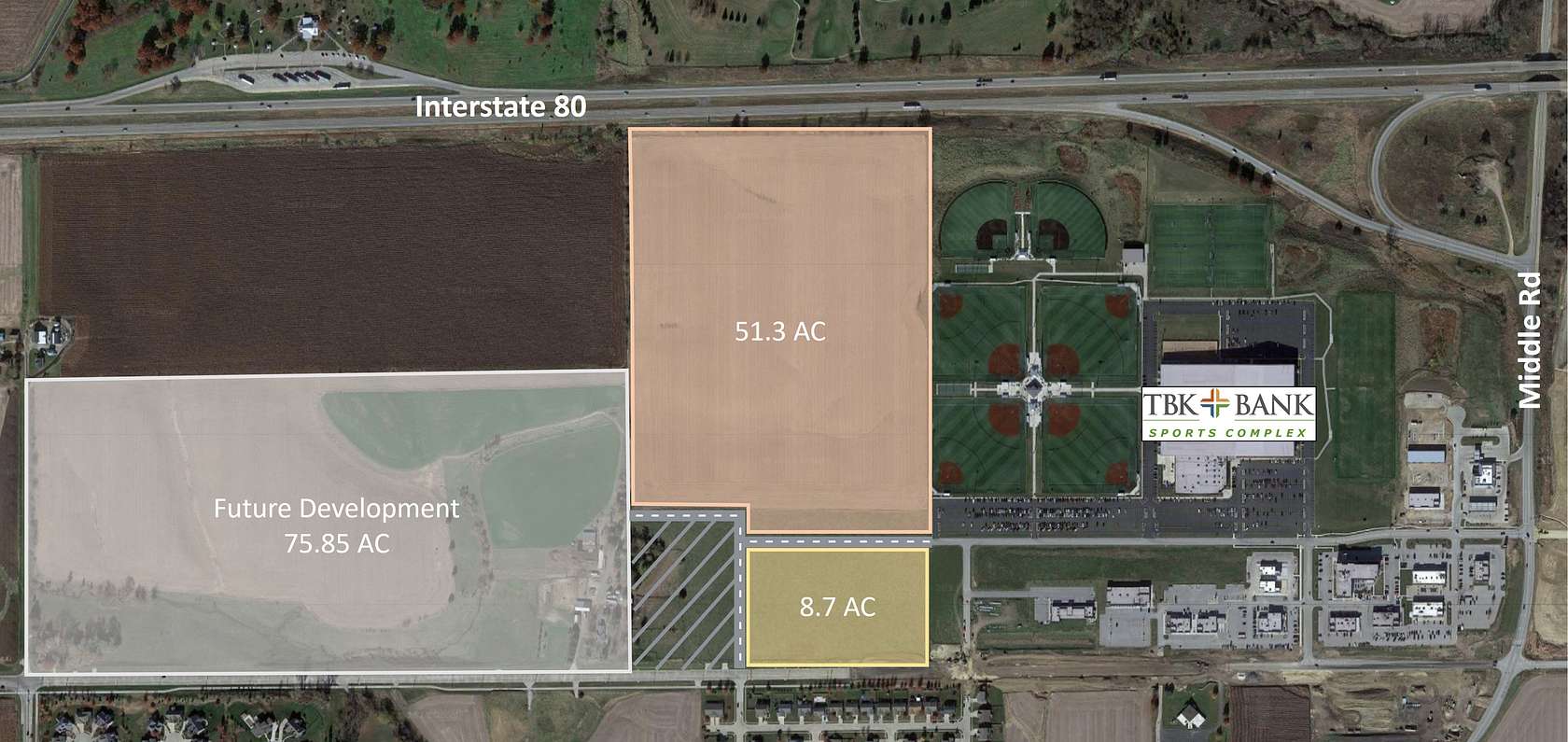 5 Acres of Commercial Land for Sale in Bettendorf, Iowa