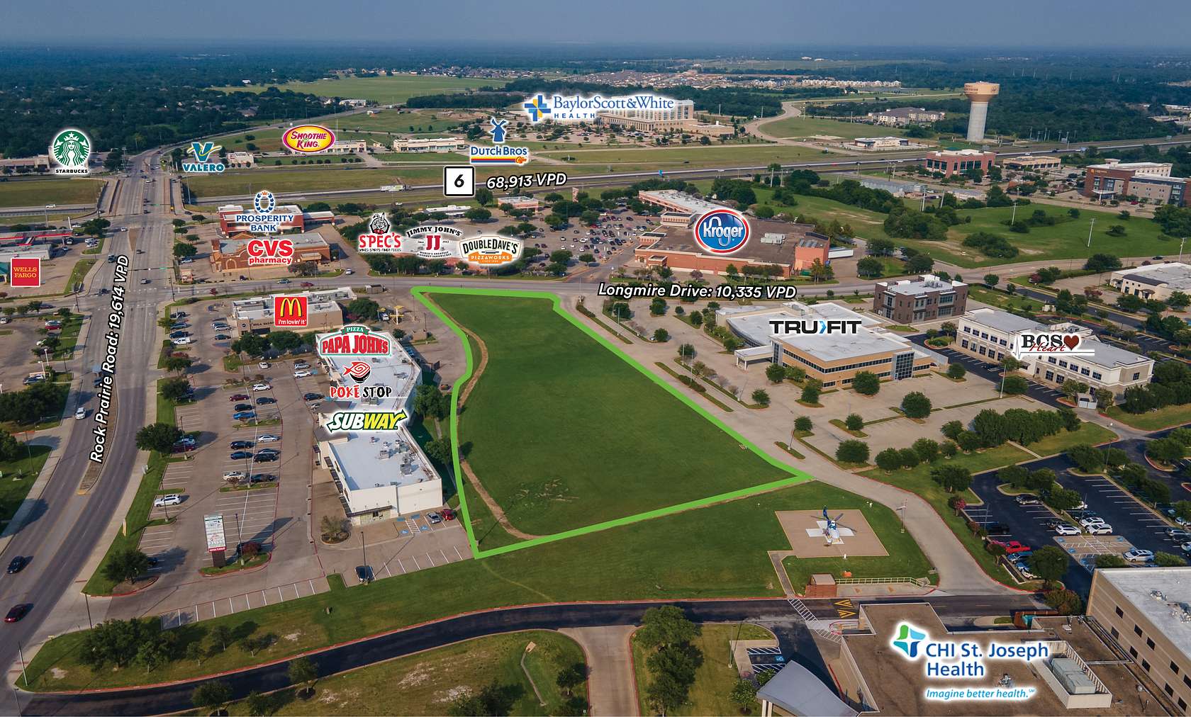 3.07 Acres of Commercial Land for Sale in College Station, Texas