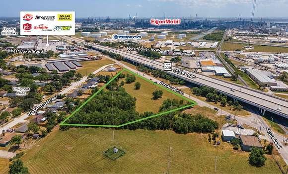 3.46 Acres of Commercial Land for Lease in Baytown, Texas