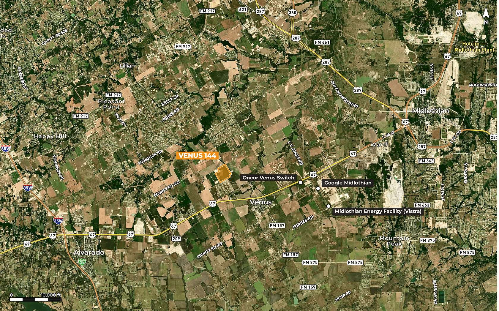 144 Acres of Land for Sale in Venus, Texas