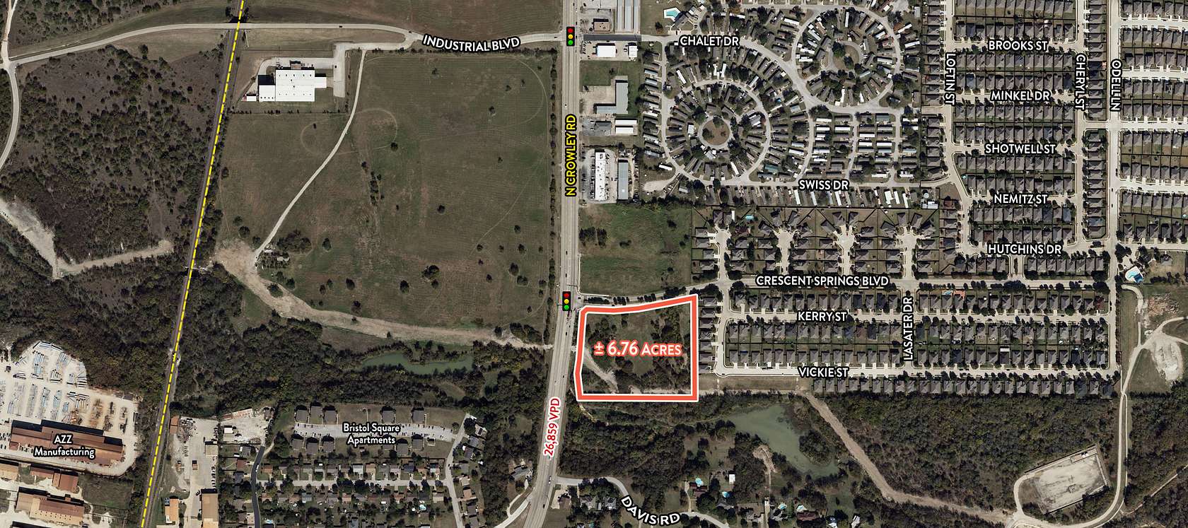 6.76 Acres of Land for Sale in Crowley, Texas