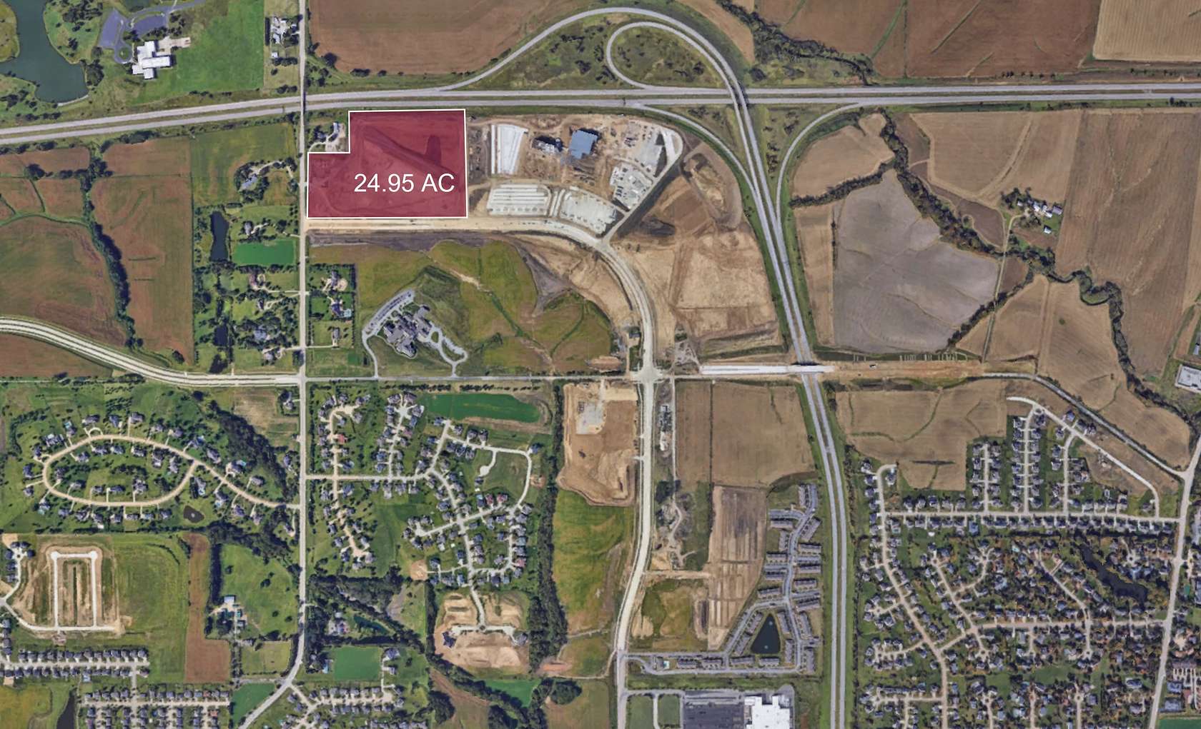 24.95 Acres of Land for Sale in Davenport, Iowa