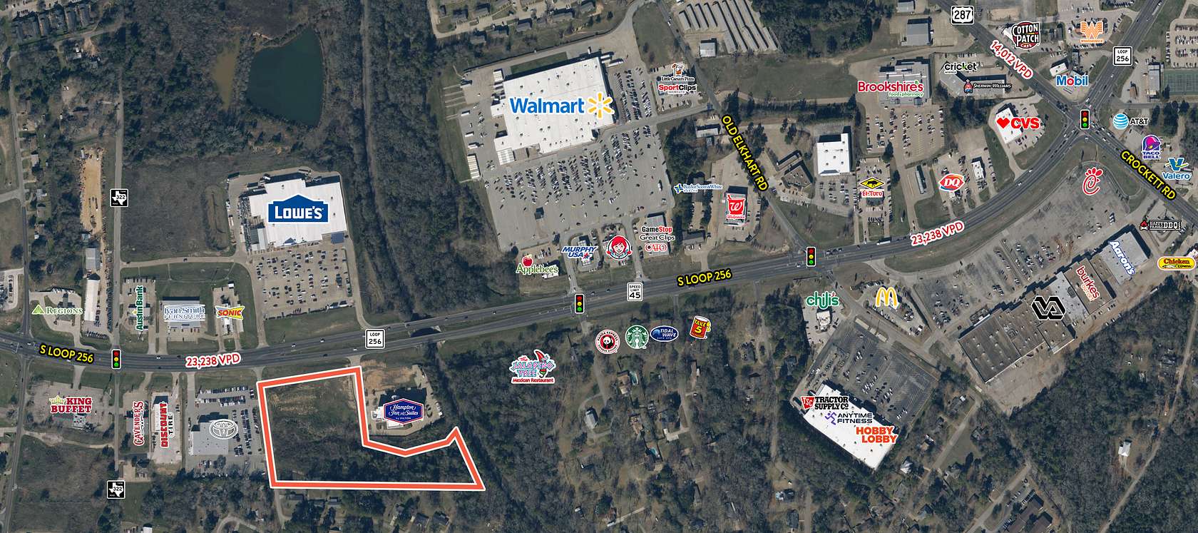 7.76 Acres of Commercial Land for Sale in Palestine, Texas