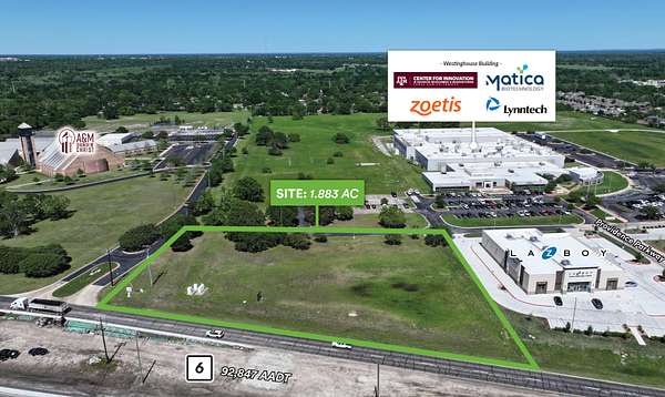 1.88 Acres of Commercial Land for Sale in College Station, Texas