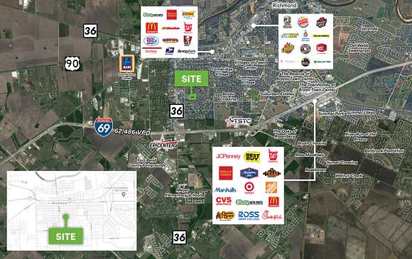 6.5 Acres of Mixed-Use Land for Sale in Rosenberg, Texas