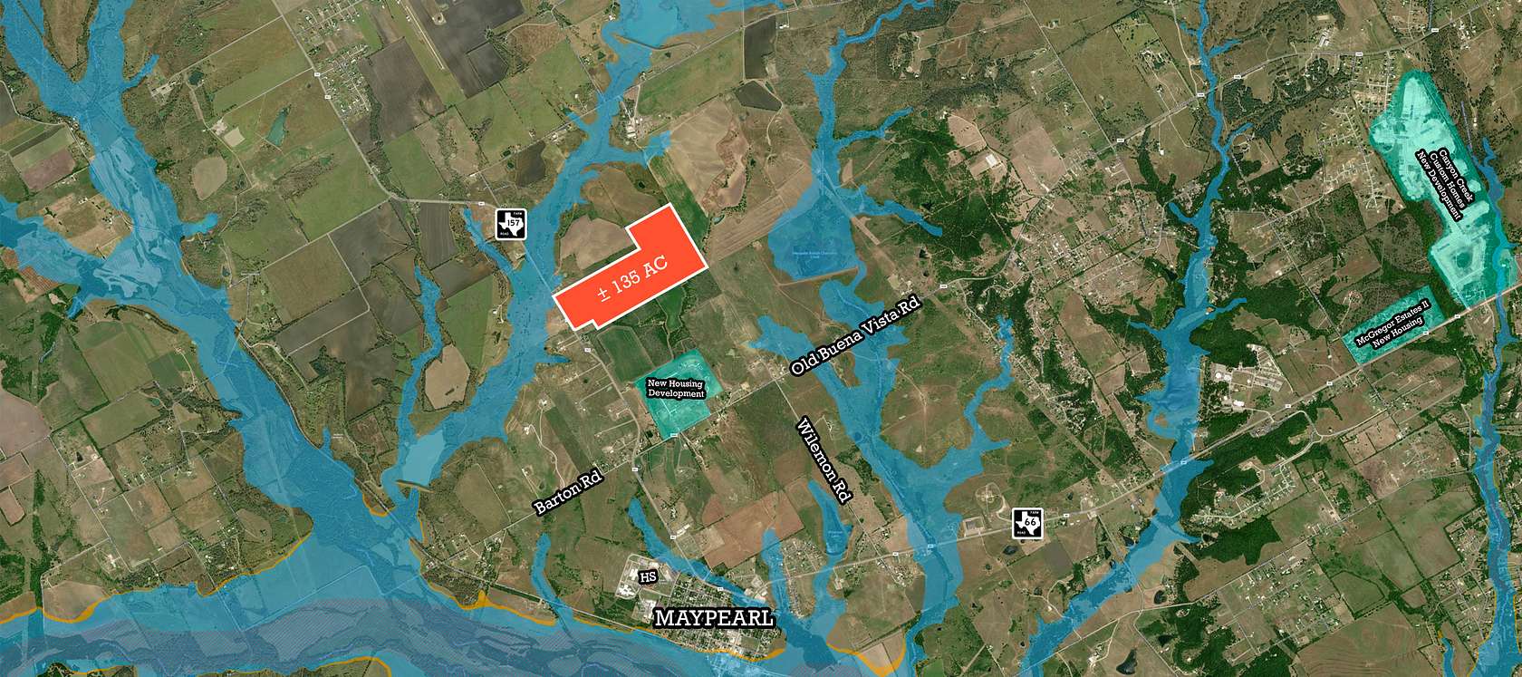 136 Acres of Land for Sale in Maypearl, Texas