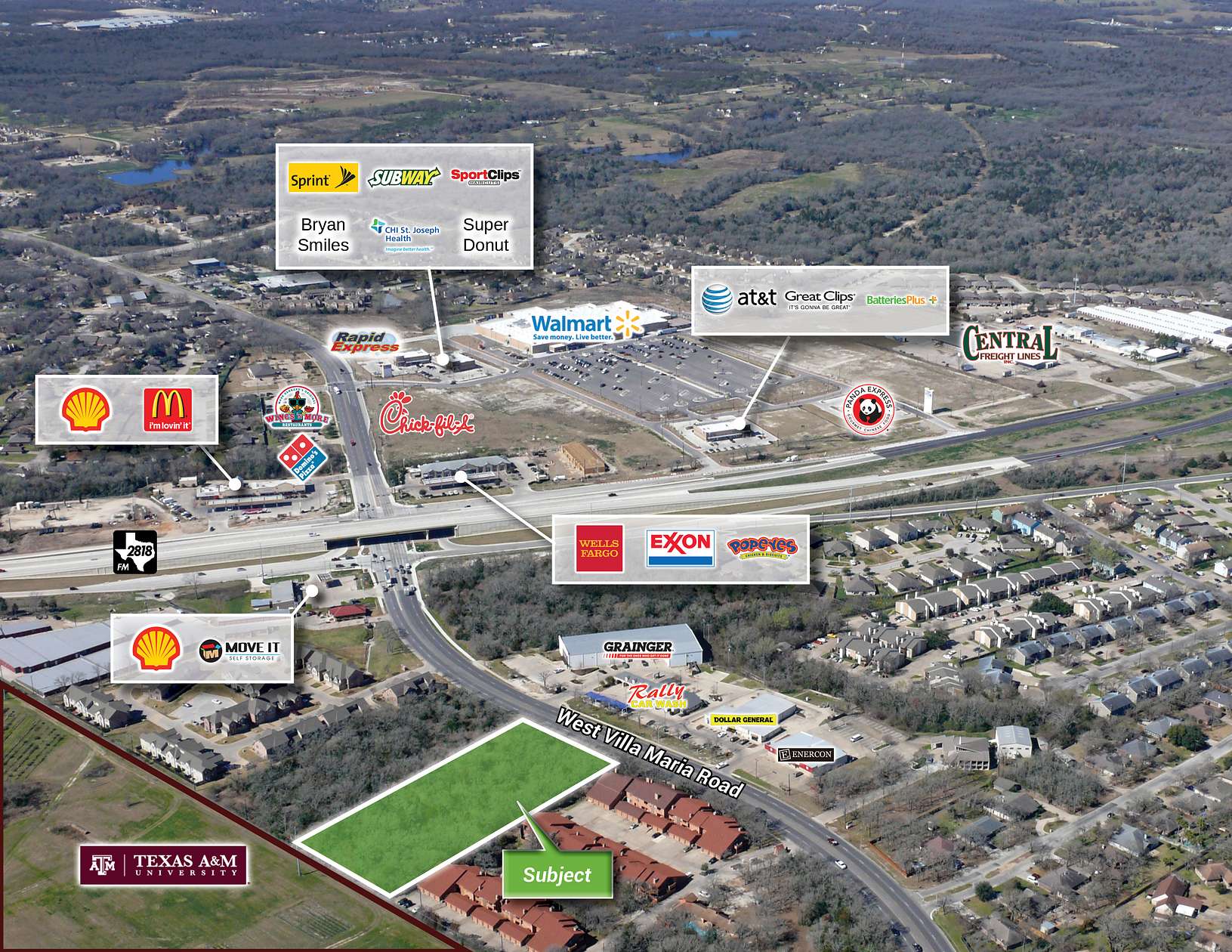 2.4 Acres of Commercial Land for Sale in Bryan, Texas