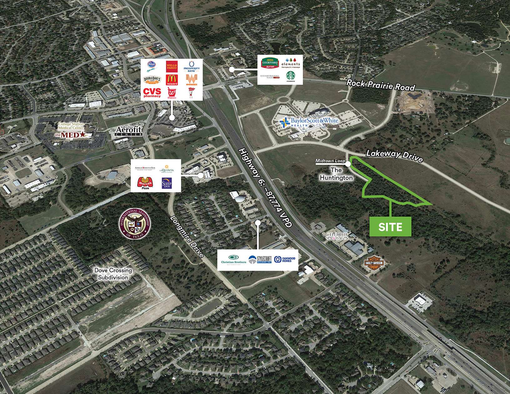 10.6 Acres of Commercial Land for Sale in College Station, Texas