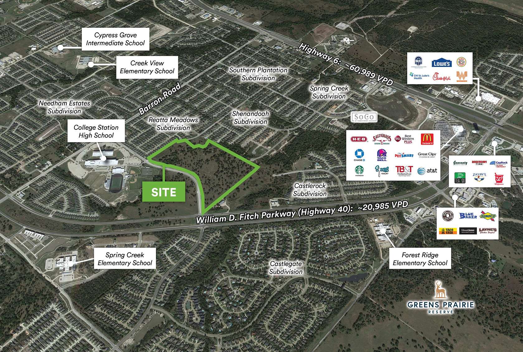 54 Acres of Mixed-Use Land for Sale in College Station, Texas