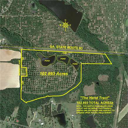 103 Acres of Recreational Land & Farm for Auction in Pelham, Georgia