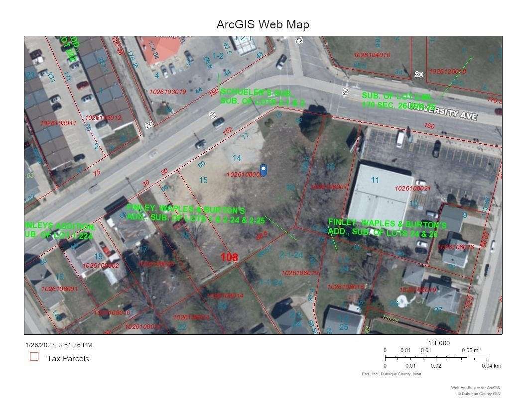 0.7 Acres of Commercial Land for Sale in Dubuque, Iowa