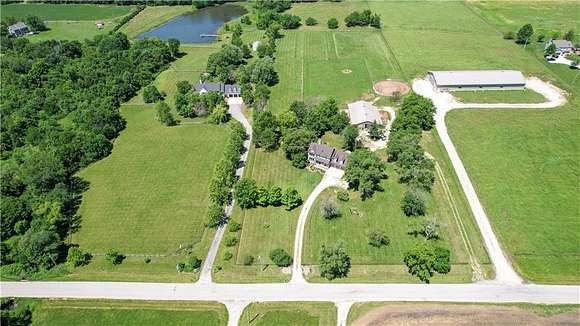 9.92 Acres of Land with Home for Sale in Bucyrus, Kansas