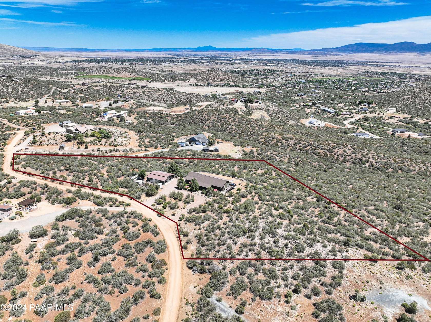 6.28 Acres of Residential Land with Home for Sale in Prescott, Arizona