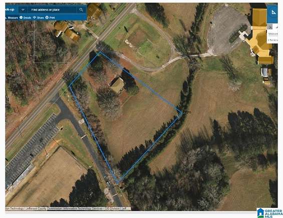 2.5 Acres of Residential Land with Home for Sale in Pinson, Alabama