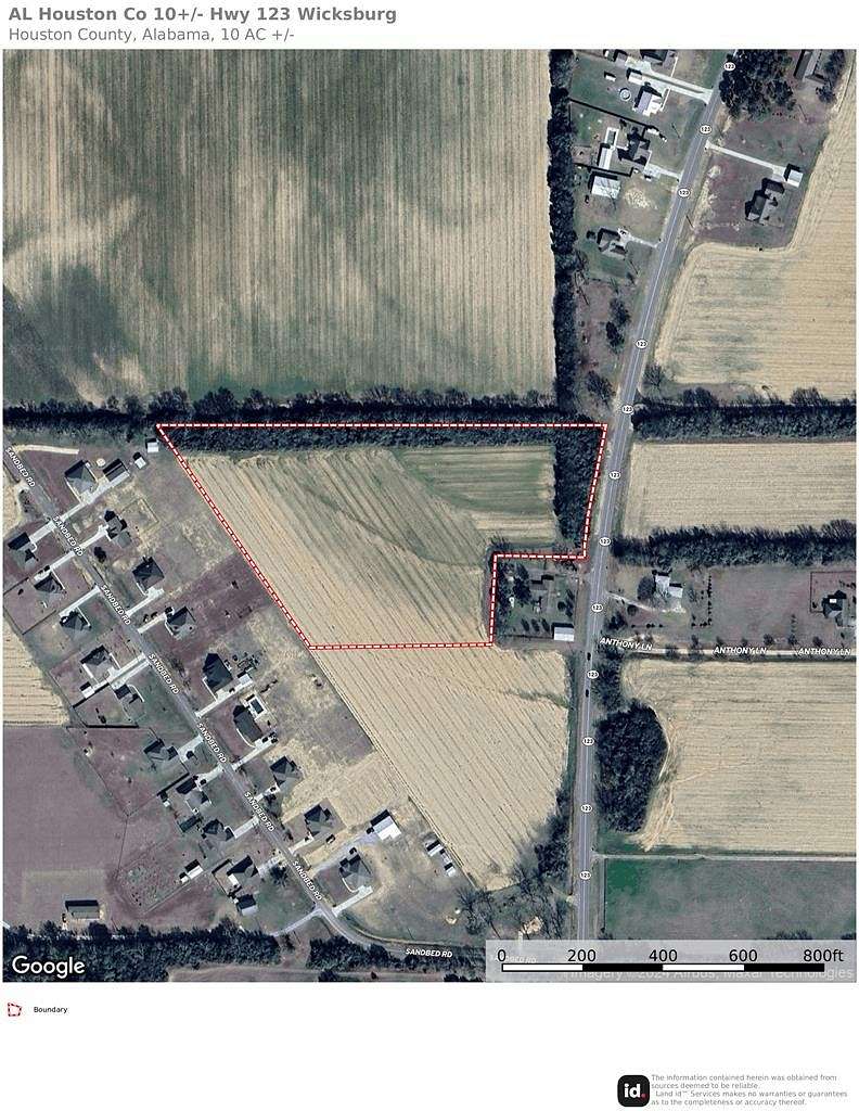 10 Acres of Mixed-Use Land for Sale in Wicksburg, Alabama