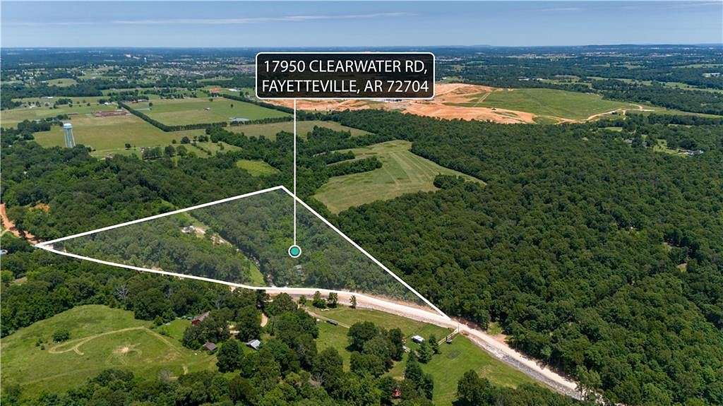 9 Acres of Residential Land with Home for Sale in Fayetteville, Arkansas