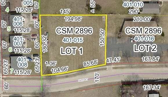 0.74 Acres of Mixed-Use Land for Sale in Kenosha, Wisconsin
