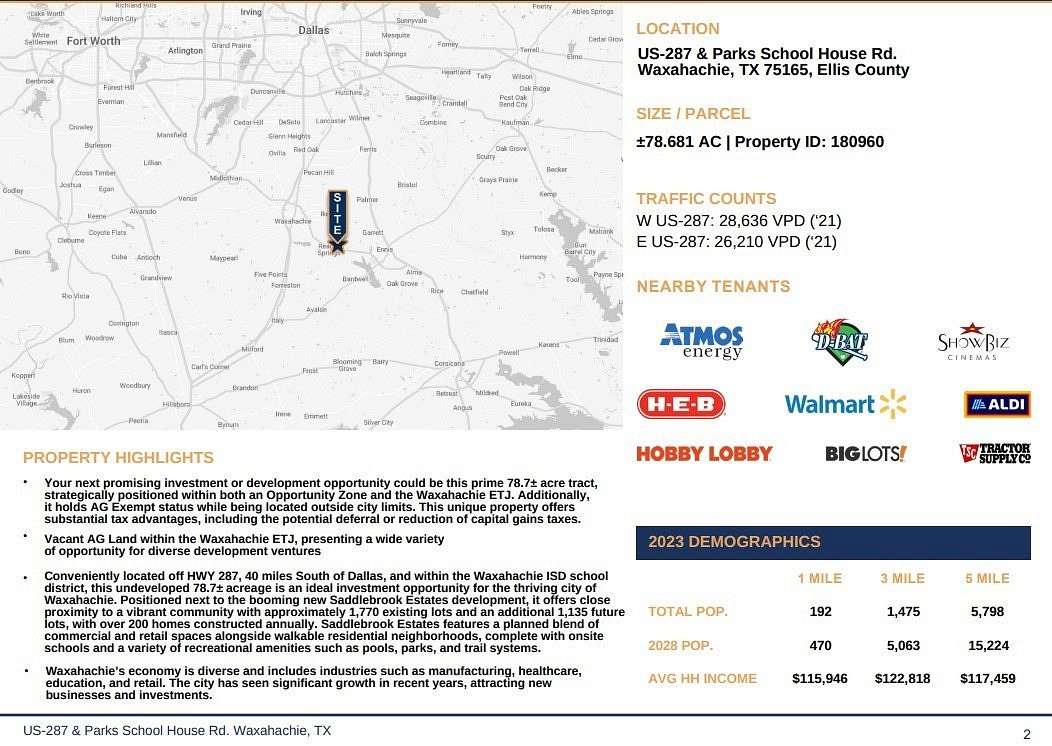 78.7 Acres of Agricultural & Residential Land for Sale in Waxahachie, Texas