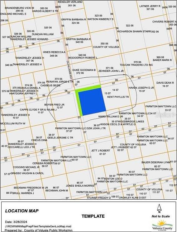 7.5 Acres of Land for Sale in Oak Hill, Florida