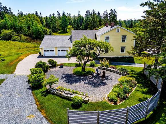 13.5 Acres of Land with Home for Sale in Brooklin, Maine