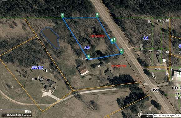 1.98 Acres of Commercial Land for Sale in Bruce, Mississippi
