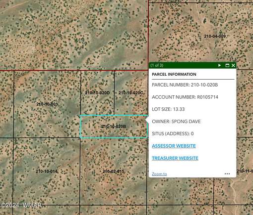 13.33 Acres of Land for Sale in Chambers, Arizona