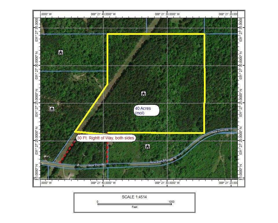 40 Acres of Land for Sale in Moselle, Mississippi