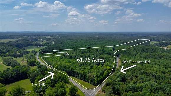 61.76 Acres of Land for Sale in Rydal, Georgia