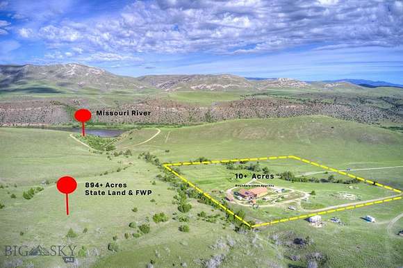 10.068 Acres of Recreational Land with Home for Sale in Three Forks, Montana