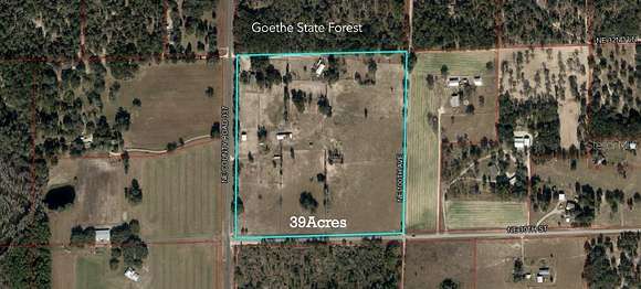39 Acres of Land with Home for Sale in Bronson, Florida