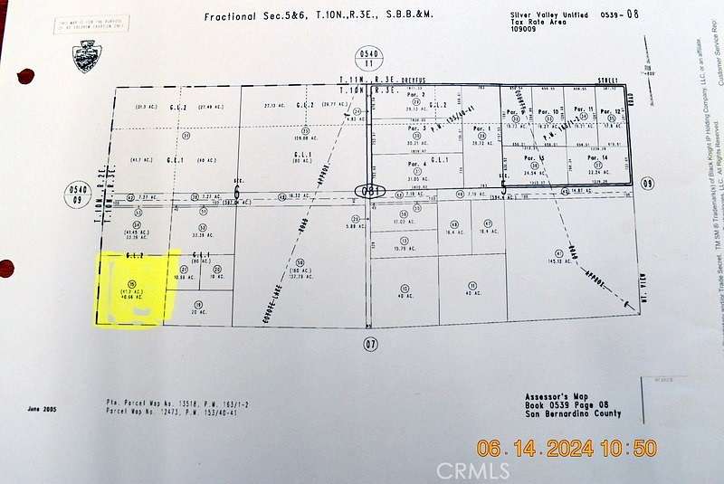 40.66 Acres of Land for Sale in Newberry Springs, California