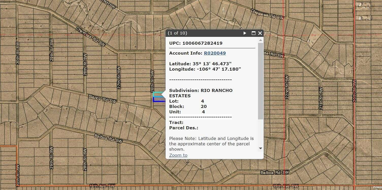 1 Acres of Land for Sale in Rio Rancho, New Mexico