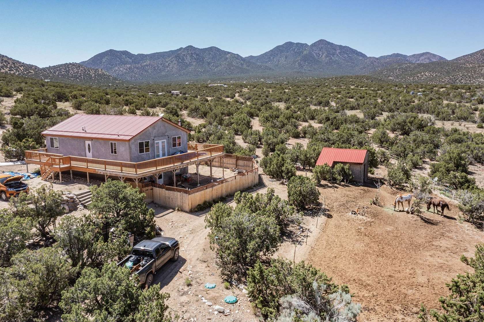 20 Acres of Land with Home for Sale in Madrid, New Mexico