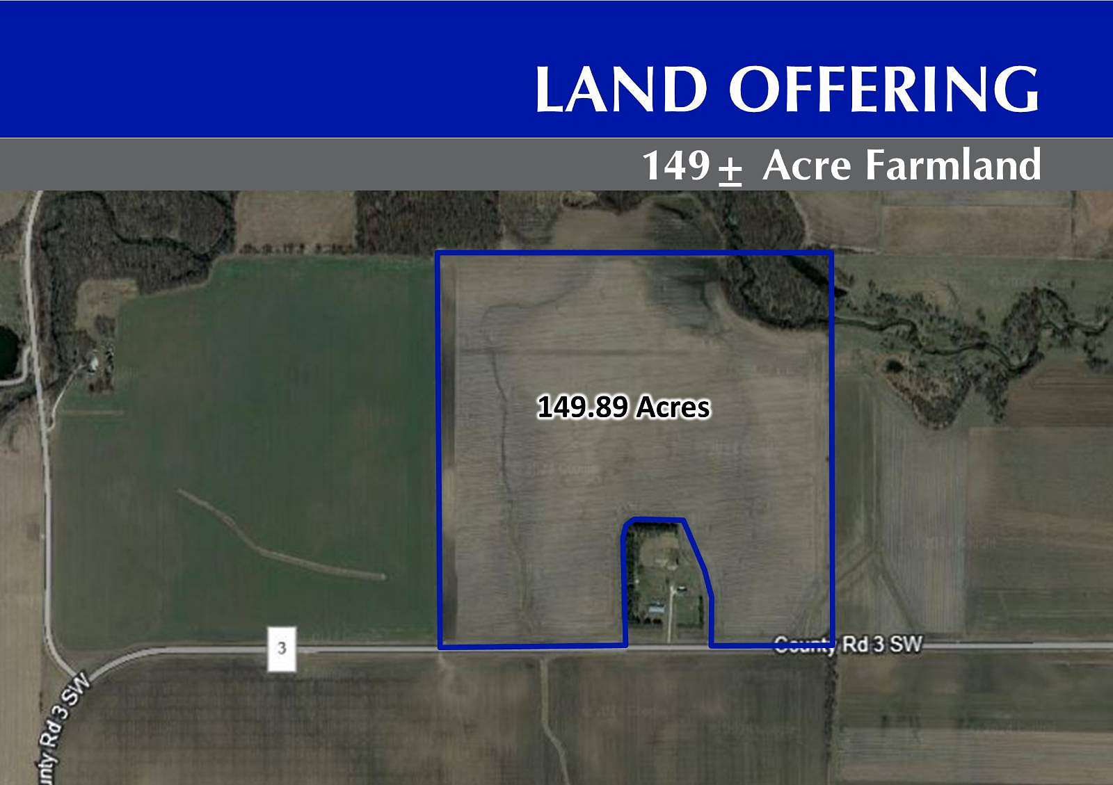 149.89 Acres of Agricultural Land for Sale in Stewartville, Minnesota