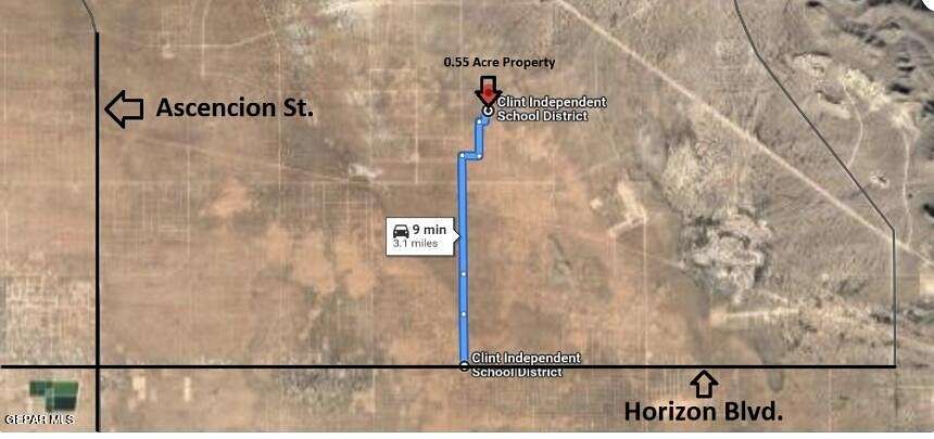 0.54 Acres of Residential Land for Sale in Horizon City, Texas