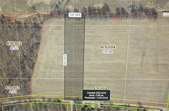 2 Acres of Residential Land for Sale in St. Elmo, Illinois