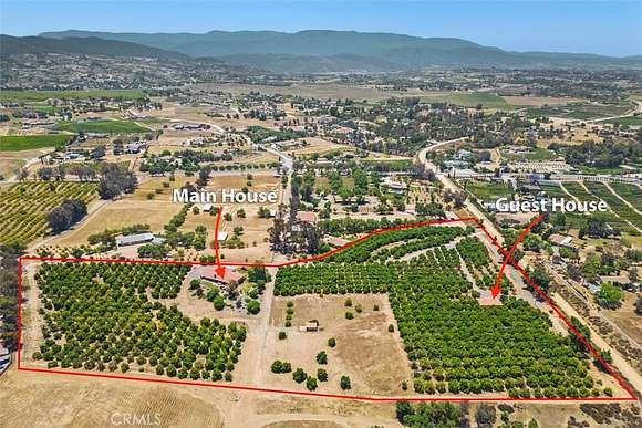 12.32 Acres of Land with Home for Sale in Temecula, California