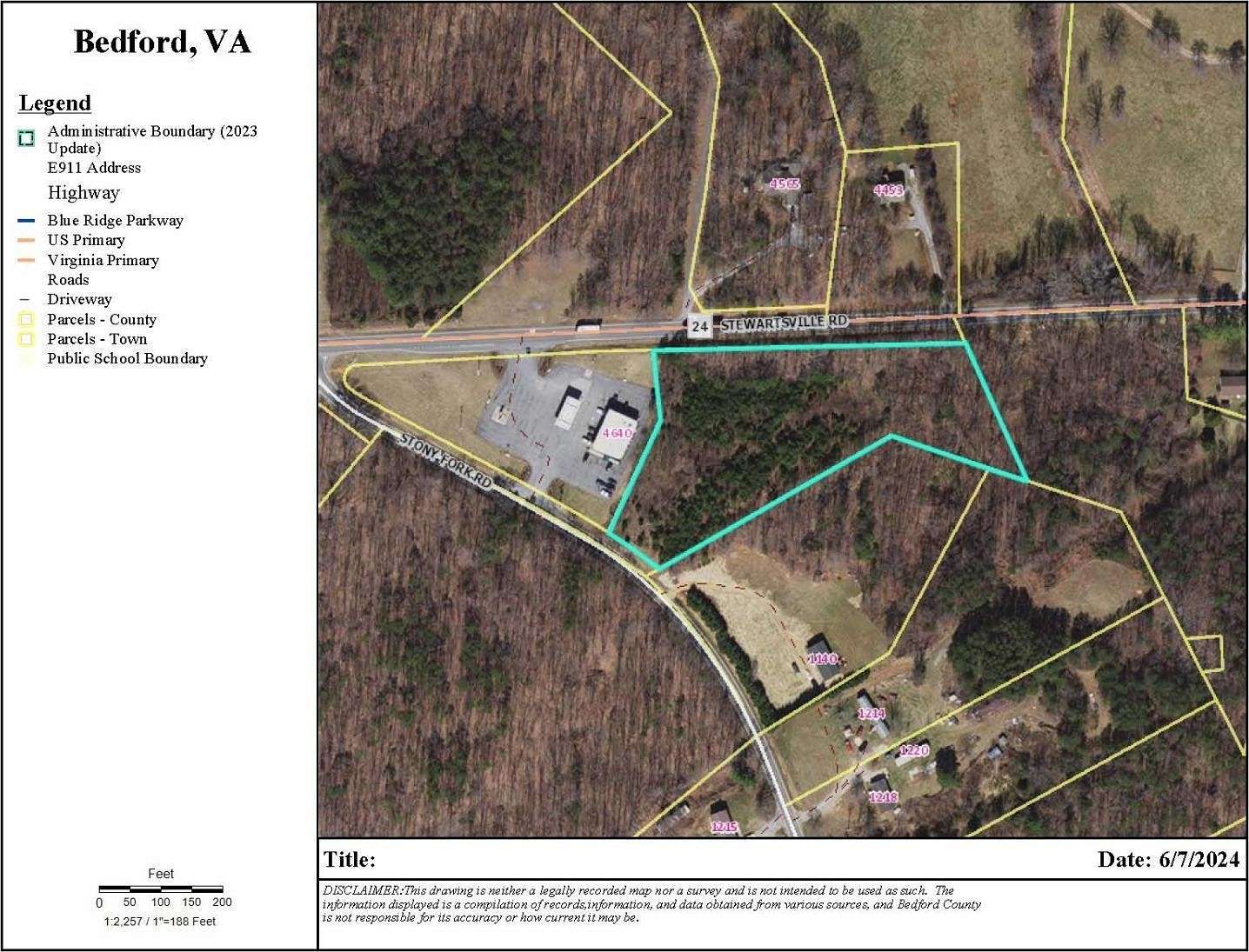 3 Acres of Commercial Land for Sale in Moneta, Virginia