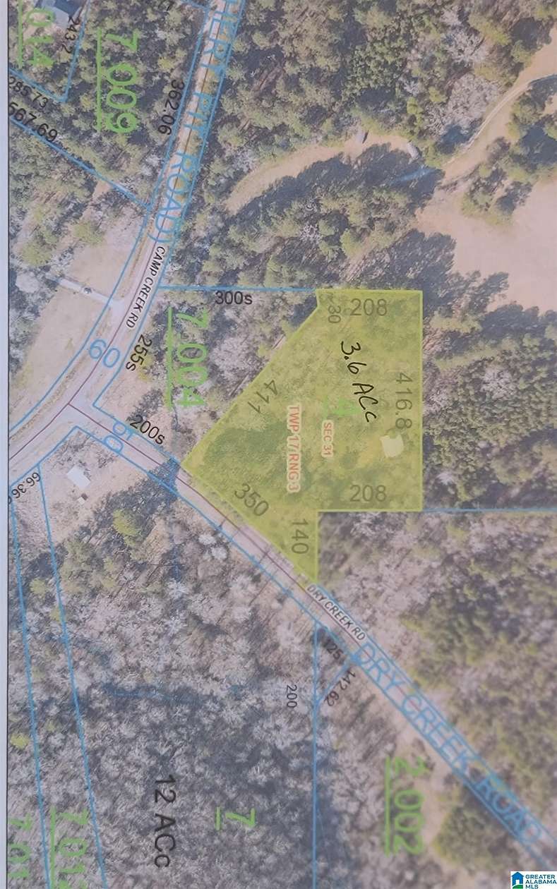 3.6 Acres of Residential Land for Sale in Cropwell, Alabama