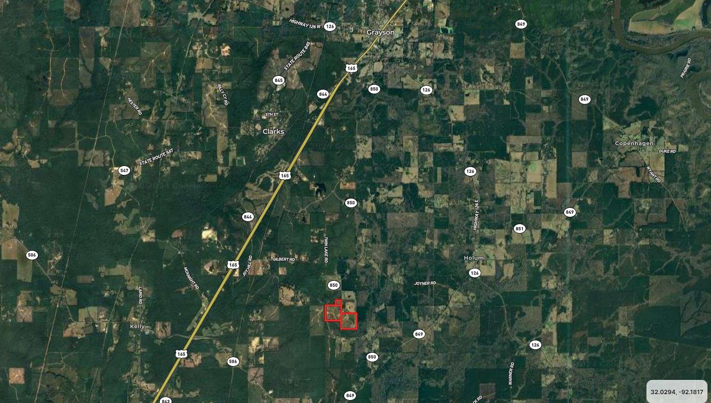 85 Acres of Recreational Land for Sale in Grayson, Louisiana