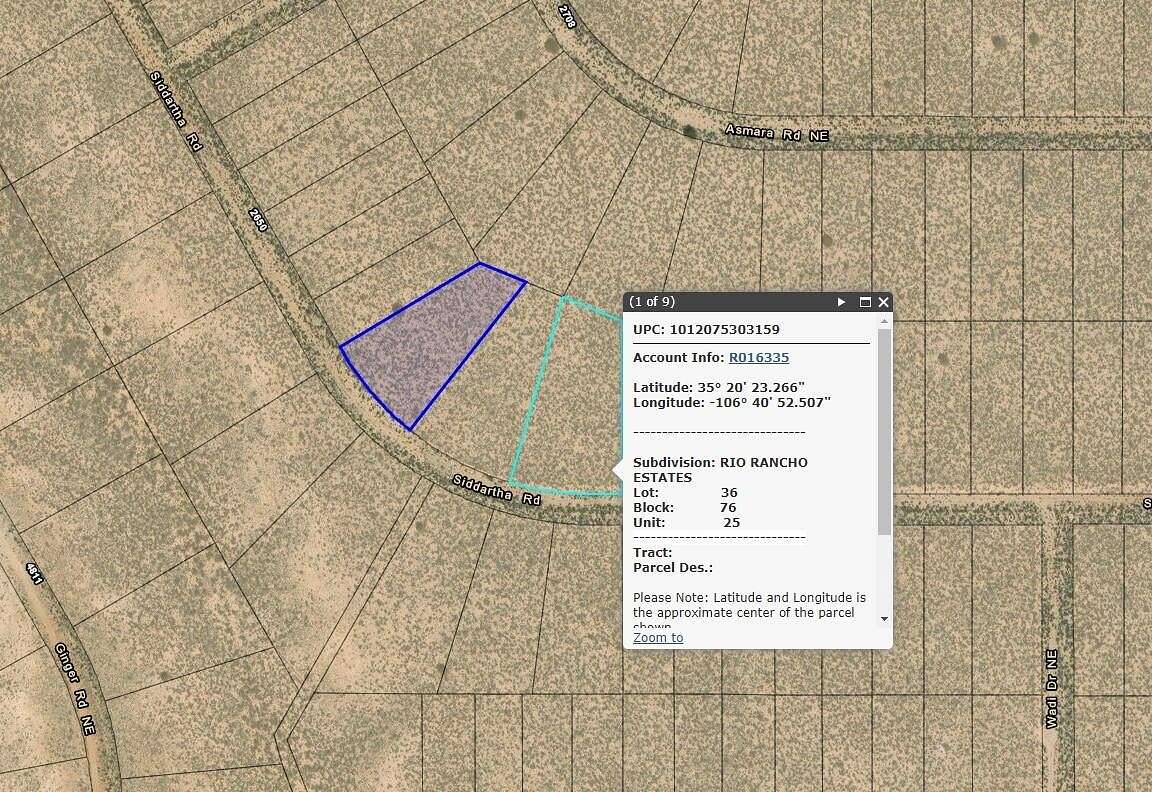 2.63 Acres of Residential Land for Sale in Rio Rancho, New Mexico