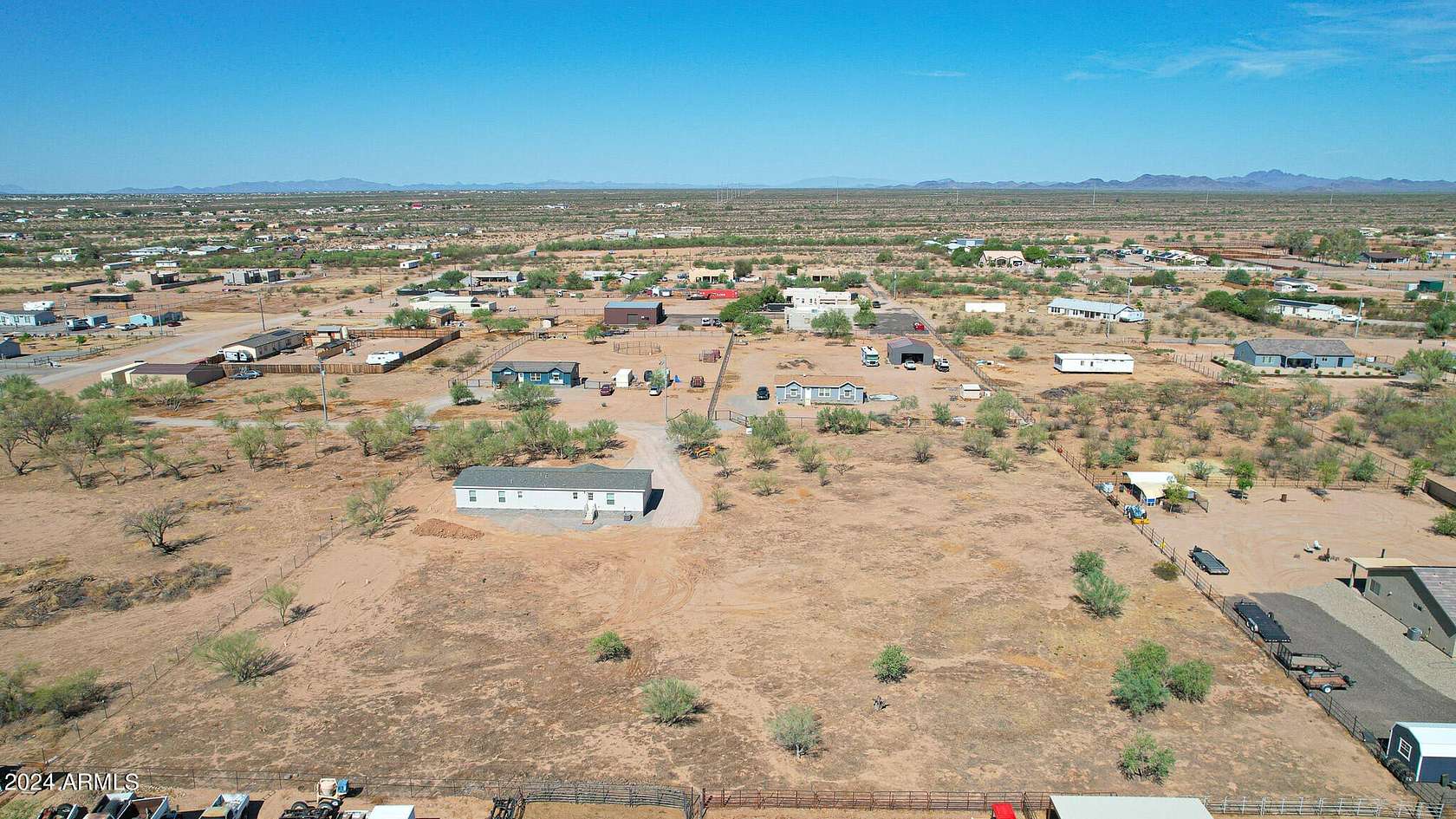 2.5 Acres of Residential Land with Home for Sale in Wittmann, Arizona