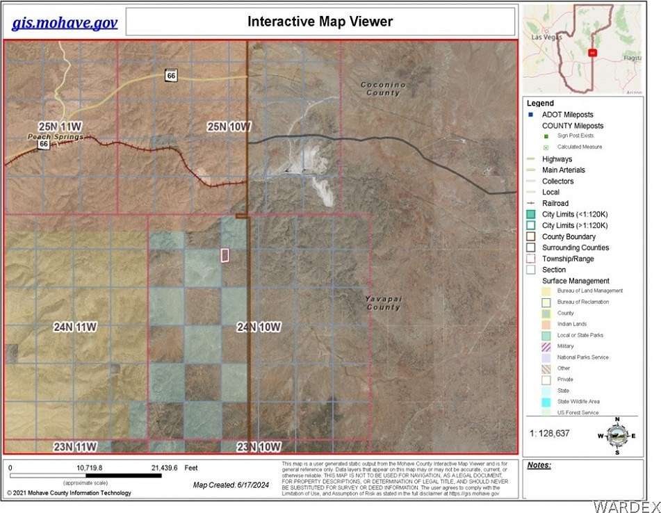 38.3 Acres of Recreational Land & Farm for Sale in Peach Springs, Arizona