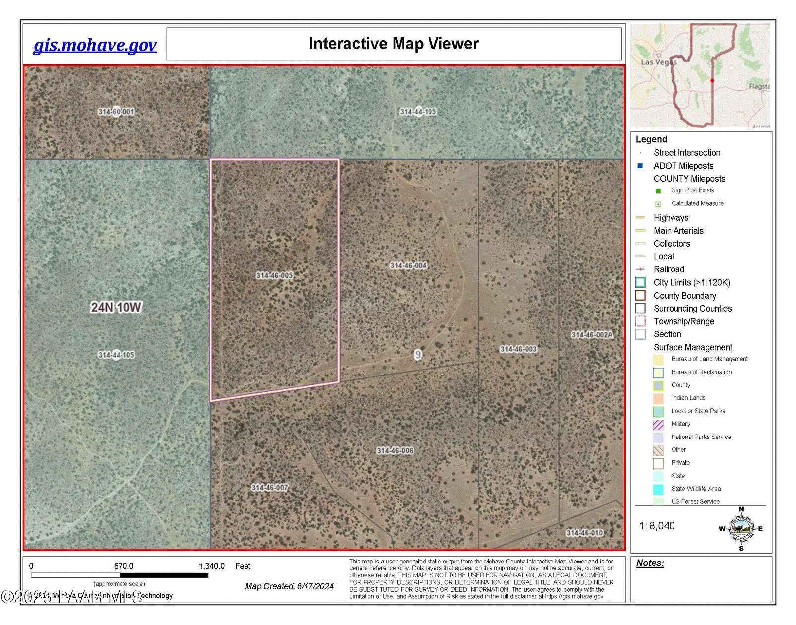 38.3 Acres of Recreational Land for Sale in Peach Springs, Arizona
