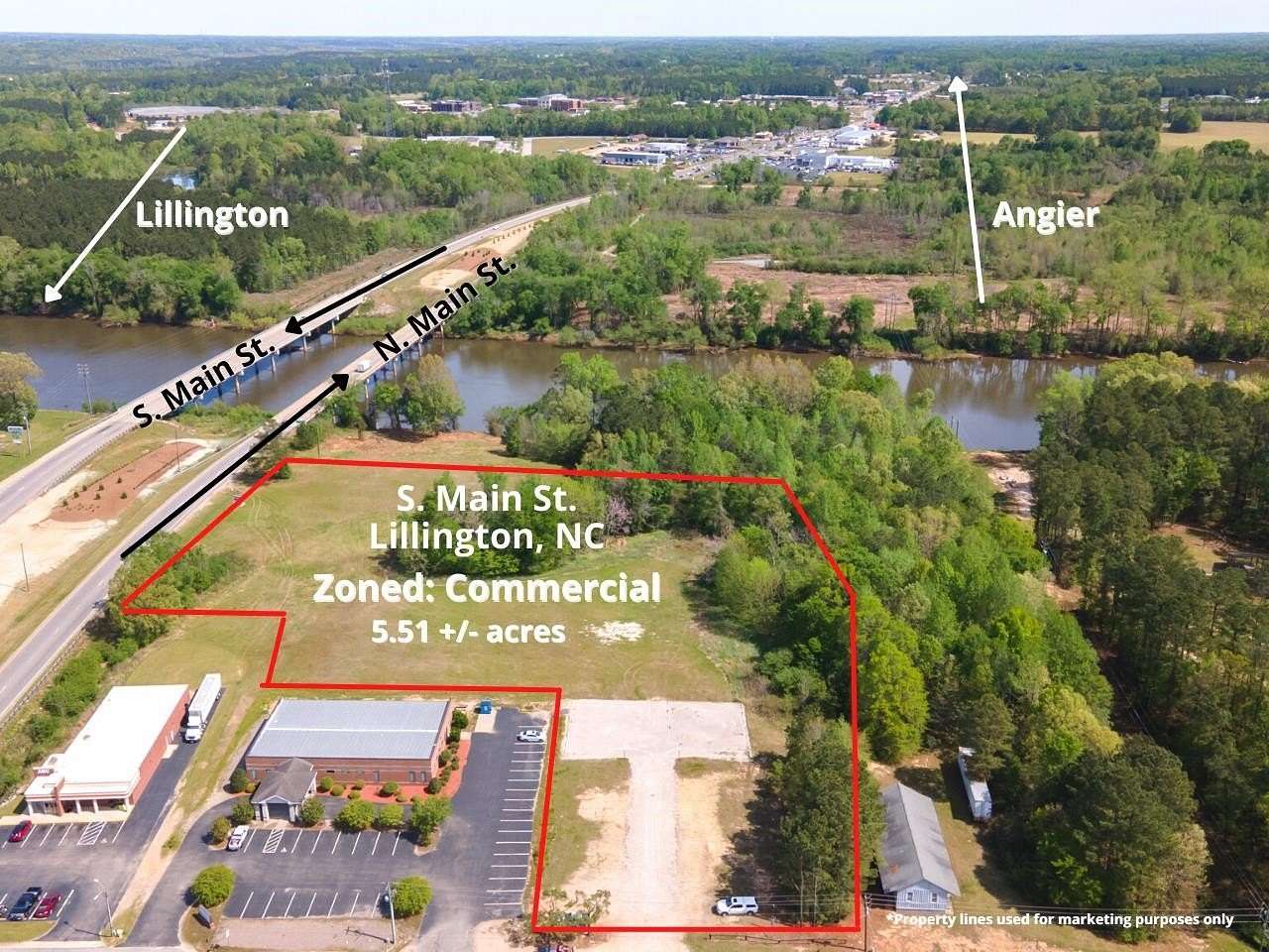 5.5 Acres of Commercial Land for Sale in Lillington, North Carolina